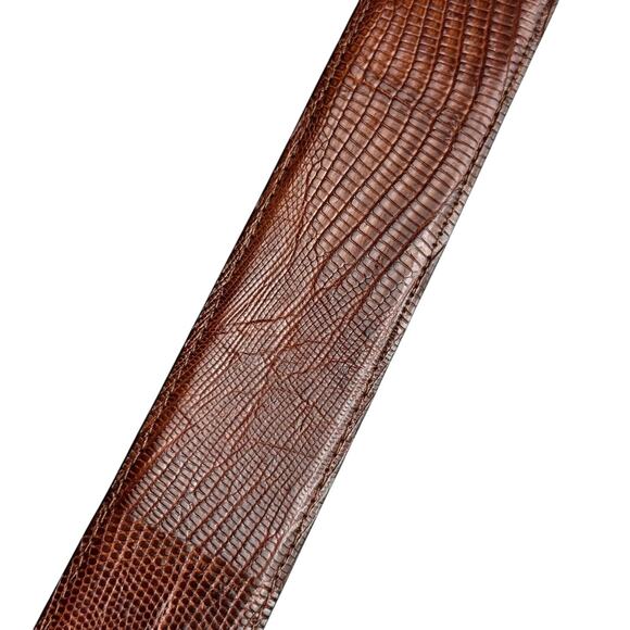Polo Ralph Lauren Lizard Skin Leather Belt Brown Western Cowboy 29 main image 7